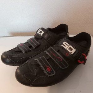 Sidi Genius 7 Carbon Cycling Road Black/Red Bike Shoes Size EU 45